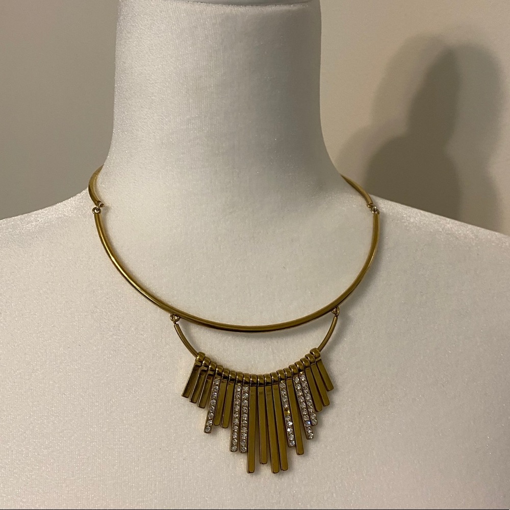 BaubleBar | Gold Fringe Collar Statement Necklace